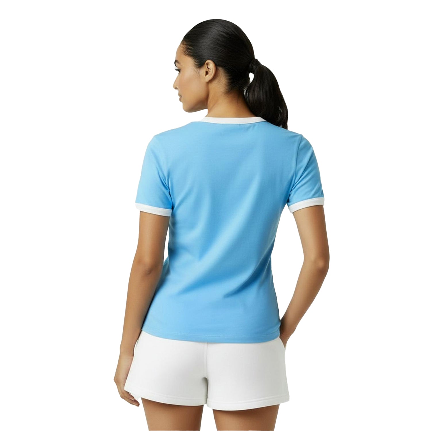 Sky Blue - Lifestyle - Jack Wills Womens-Ladies Trinkey Ringer T-Shirt