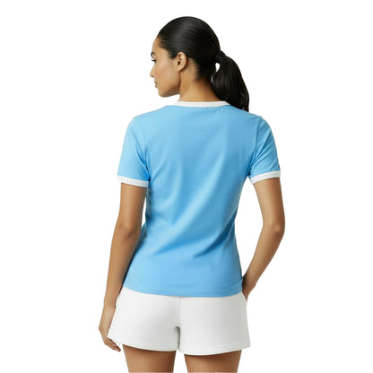 Sky Blue - Lifestyle - Jack Wills Womens-Ladies Trinkey Ringer T-Shirt