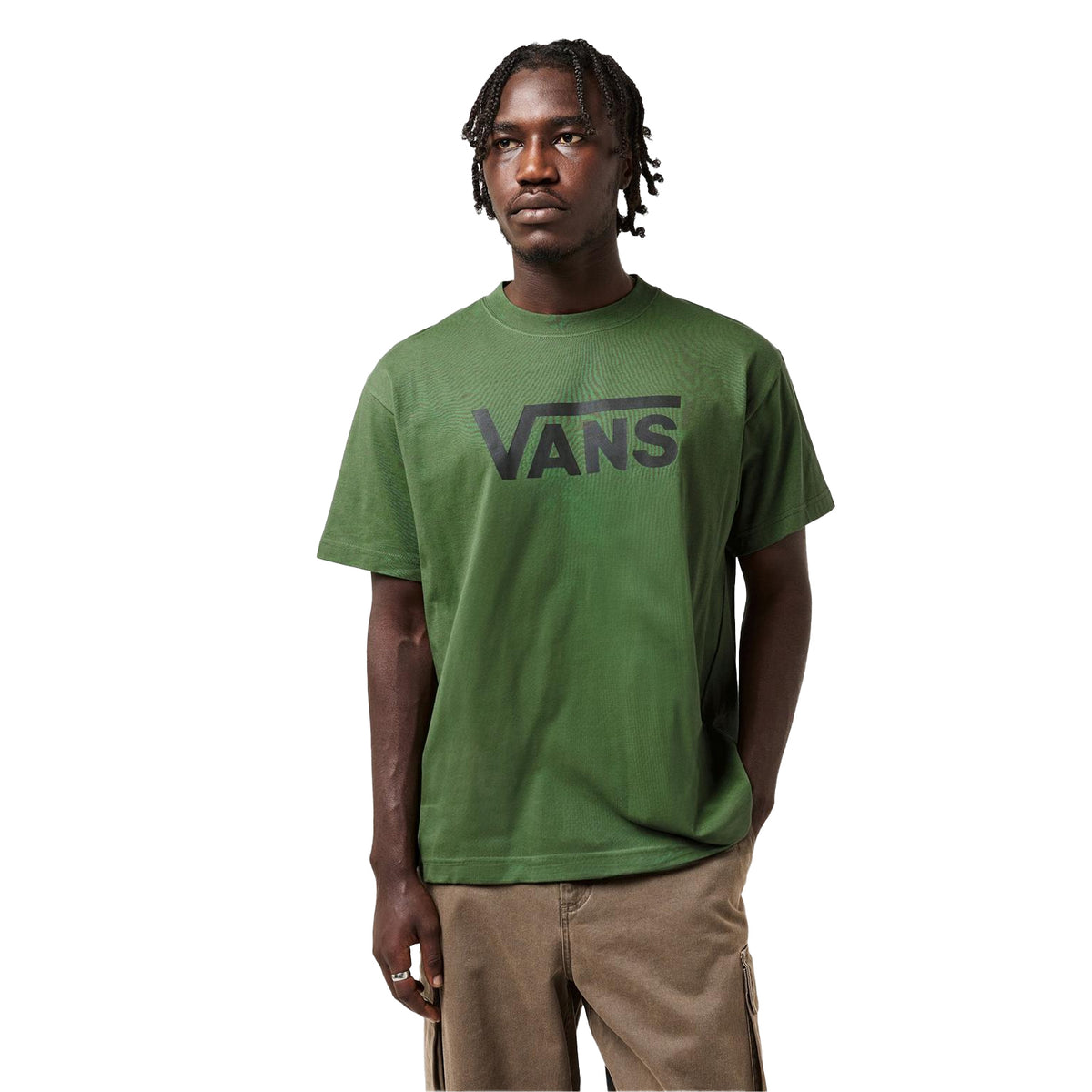 Pine-Forest - Side - Vans Mens Classic Logo Relaxed Fit T-Shirt