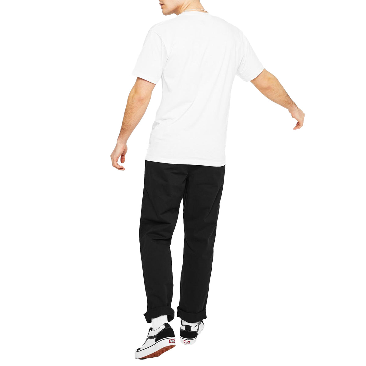 White-Black - Lifestyle - Vans Mens Classic Logo Relaxed Fit T-Shirt