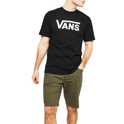 Black-White - Side - Vans Mens Classic Logo Relaxed Fit T-Shirt
