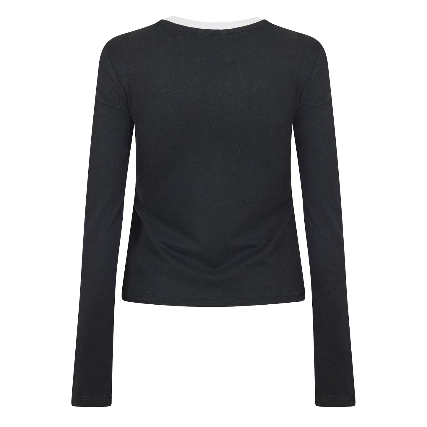 Black - Back - Jack Wills Womens-Ladies Trinkey Ringer Long-Sleeved T-Shirt