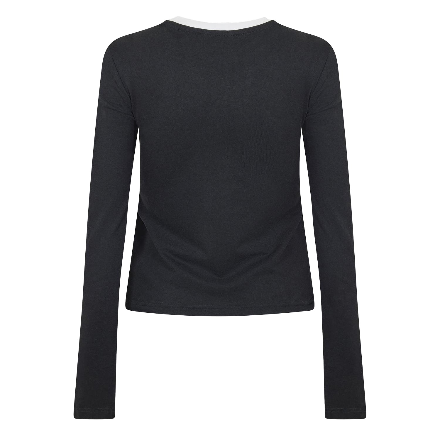 Black - Back - Jack Wills Womens-Ladies Trinkey Ringer Long-Sleeved T-Shirt