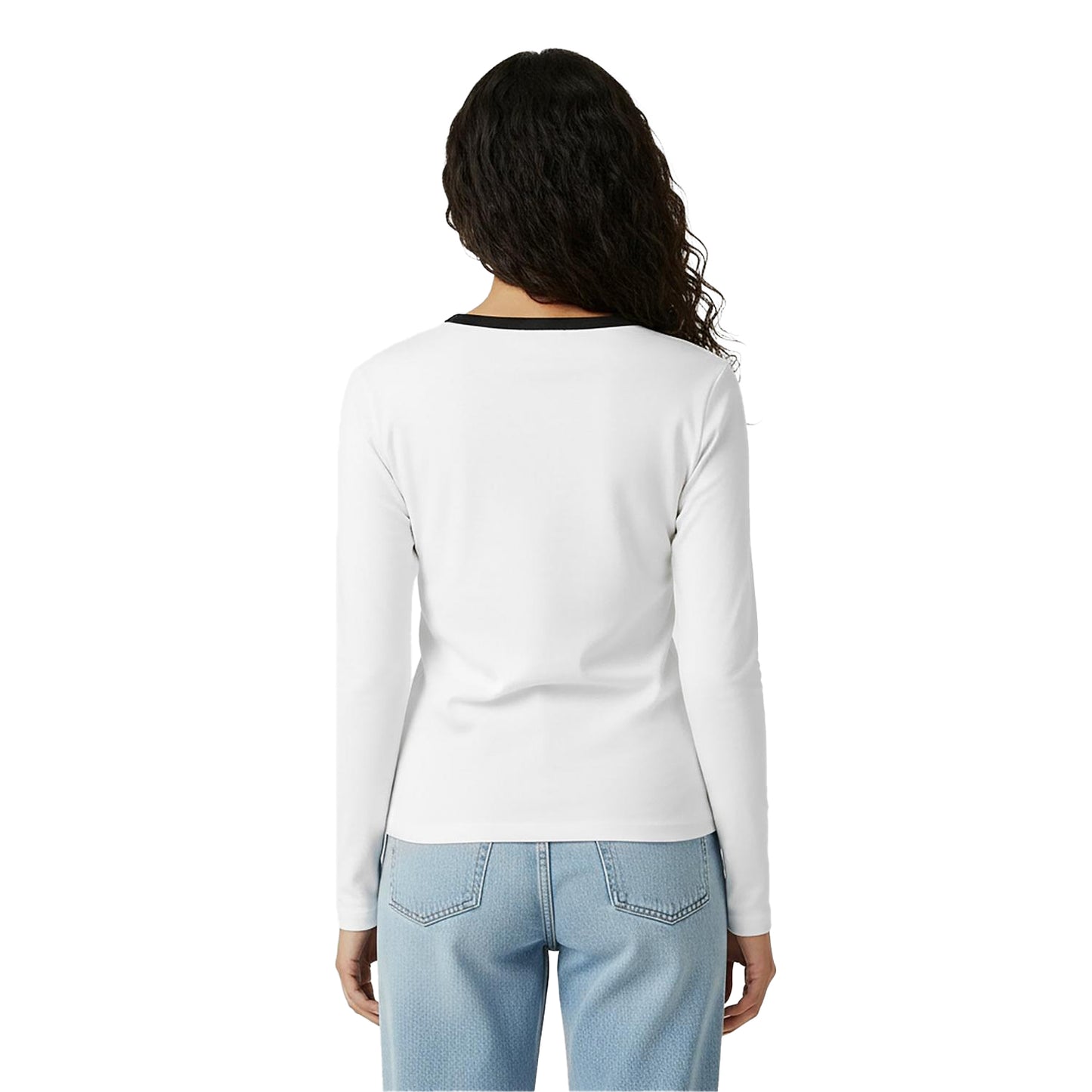 White - Lifestyle - Jack Wills Womens-Ladies Trinkey Ringer Long-Sleeved T-Shirt