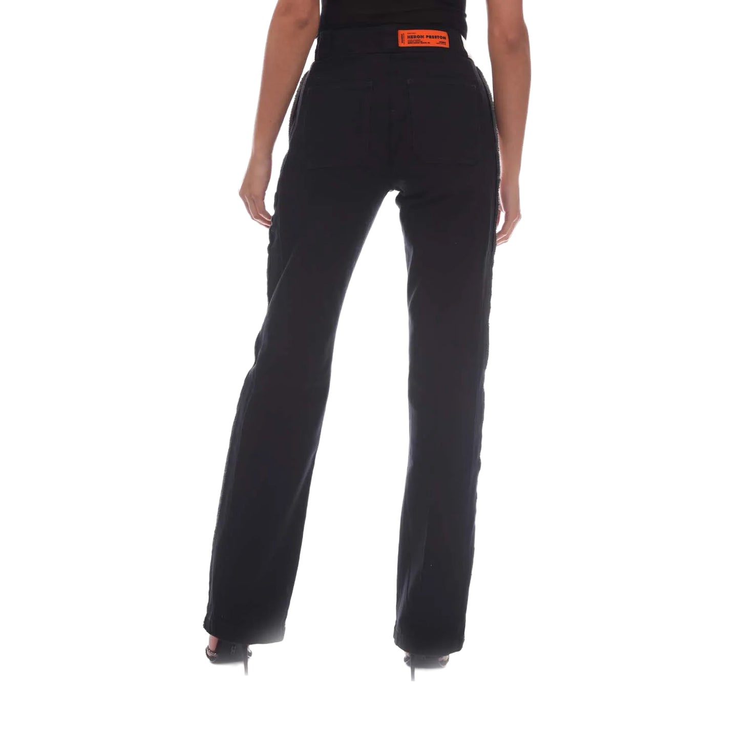 Black - Back - Heron Preston Womens-Ladies Inside Out Chino Trousers
