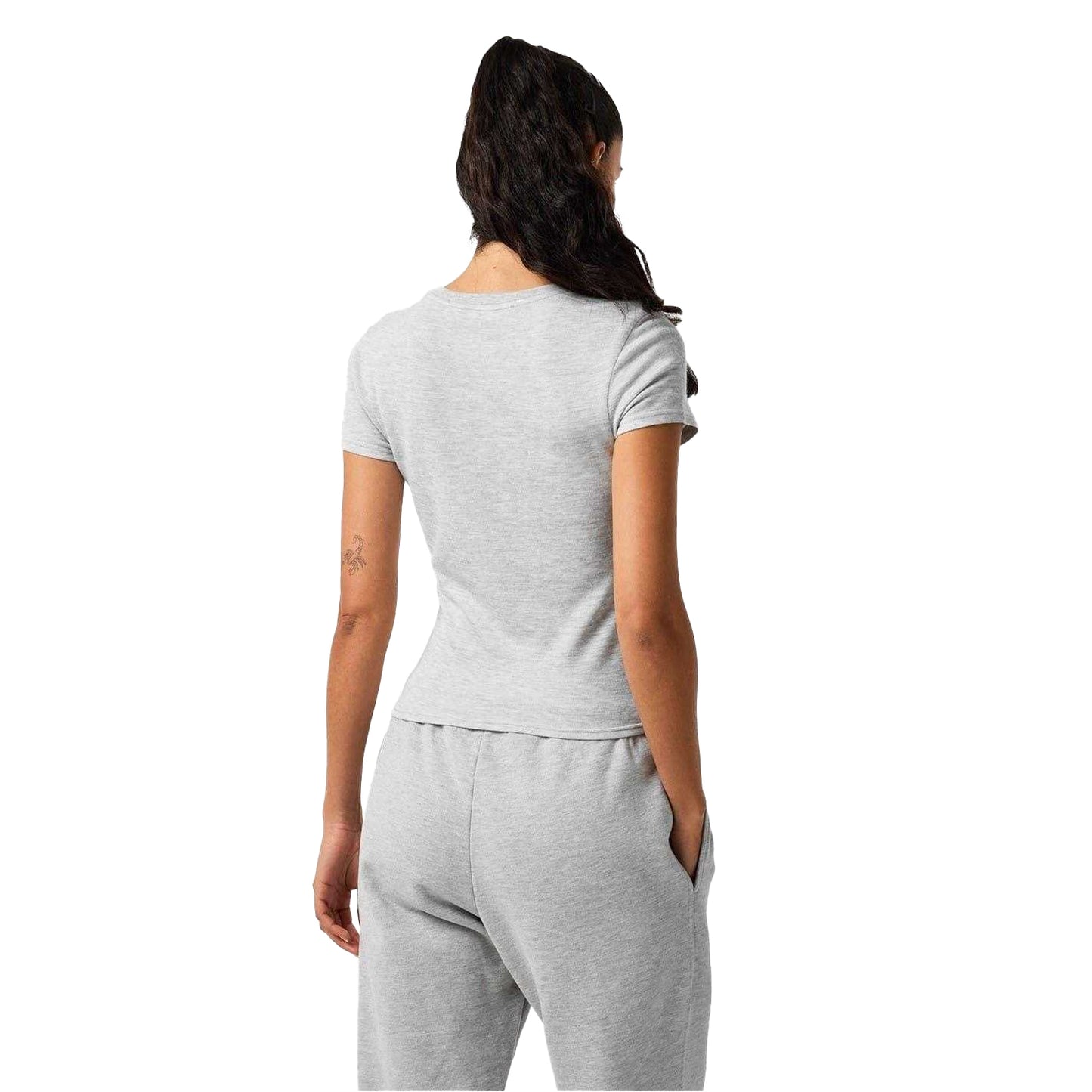 Grey Marl - Back - Jack Wills Baby Slub Slim T-Shirt