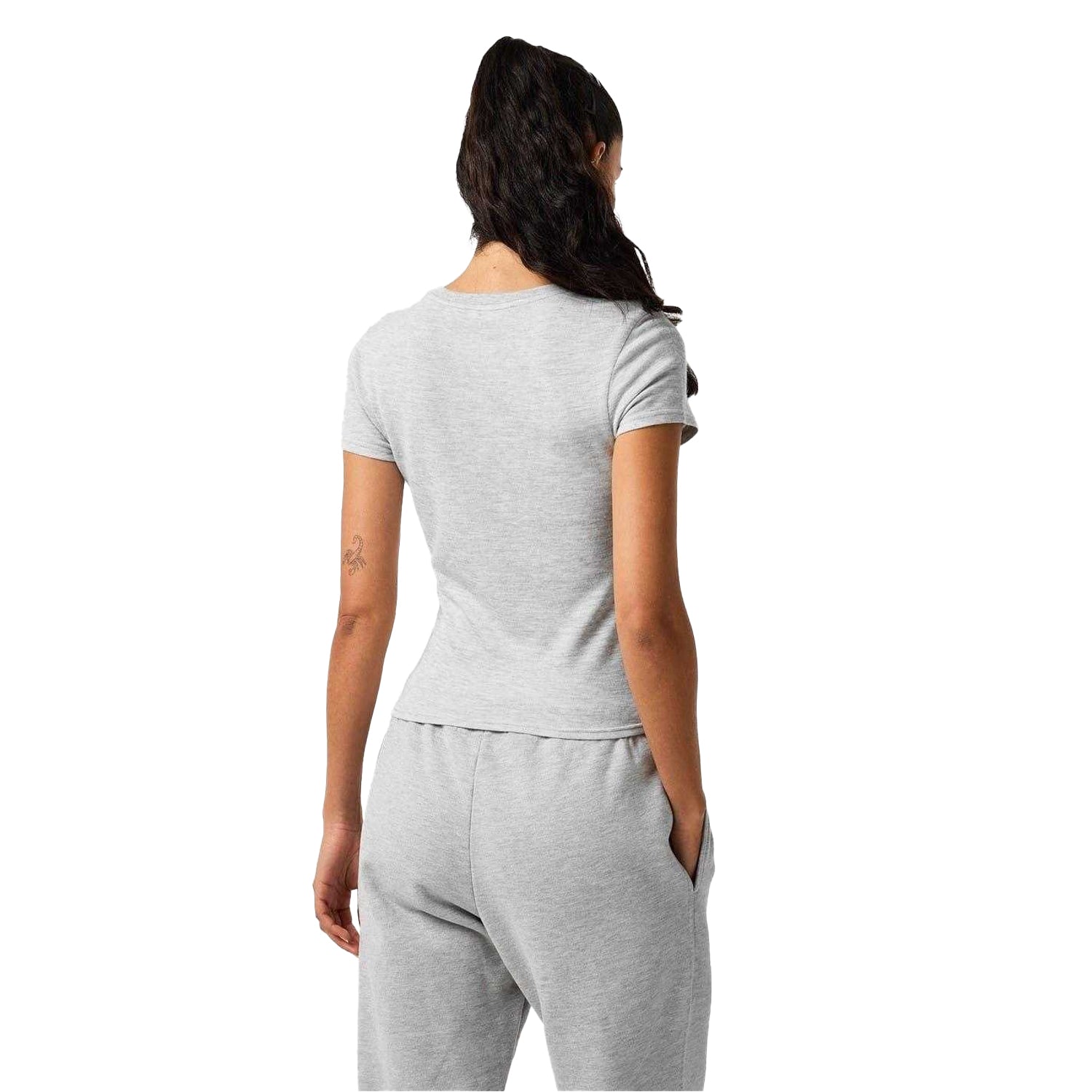 Grey Marl - Back - Jack Wills Baby Slub Slim T-Shirt