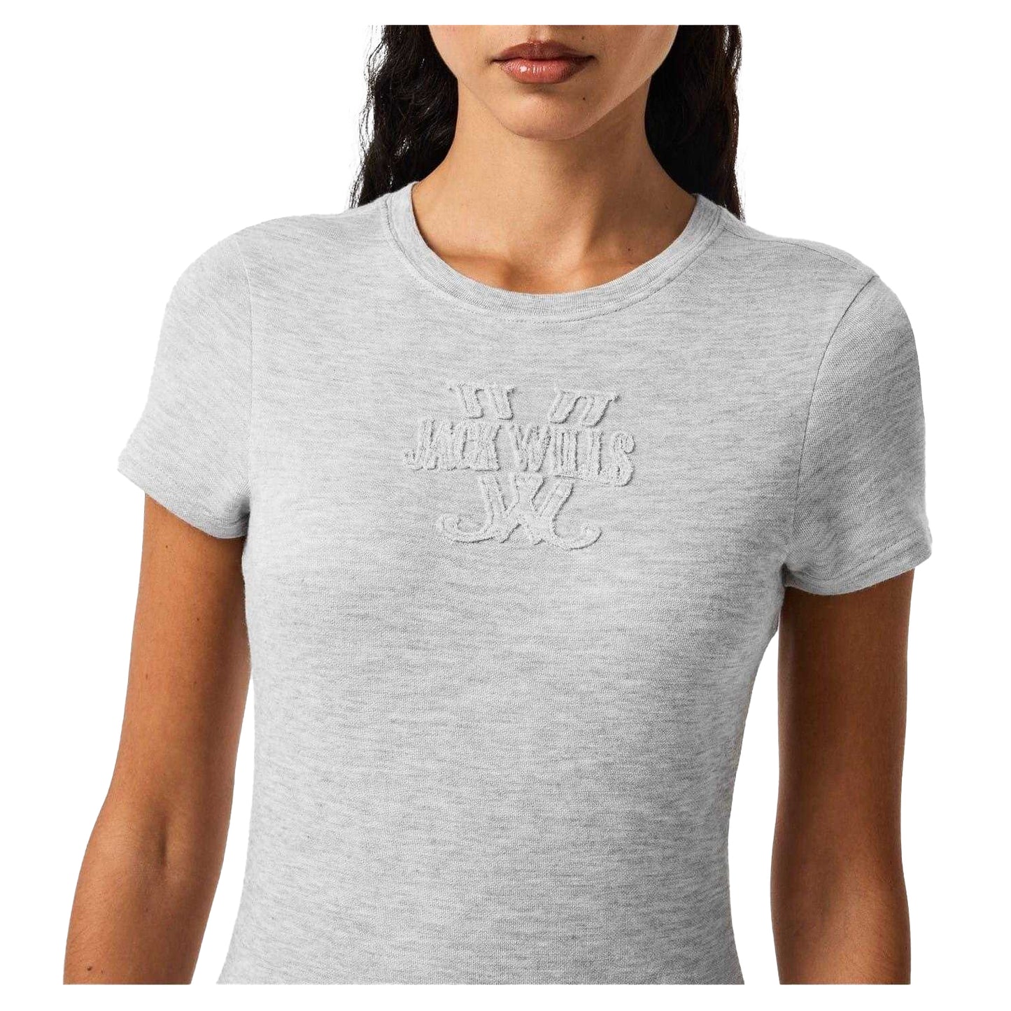 Grey Marl - Side - Jack Wills Baby Slub Slim T-Shirt