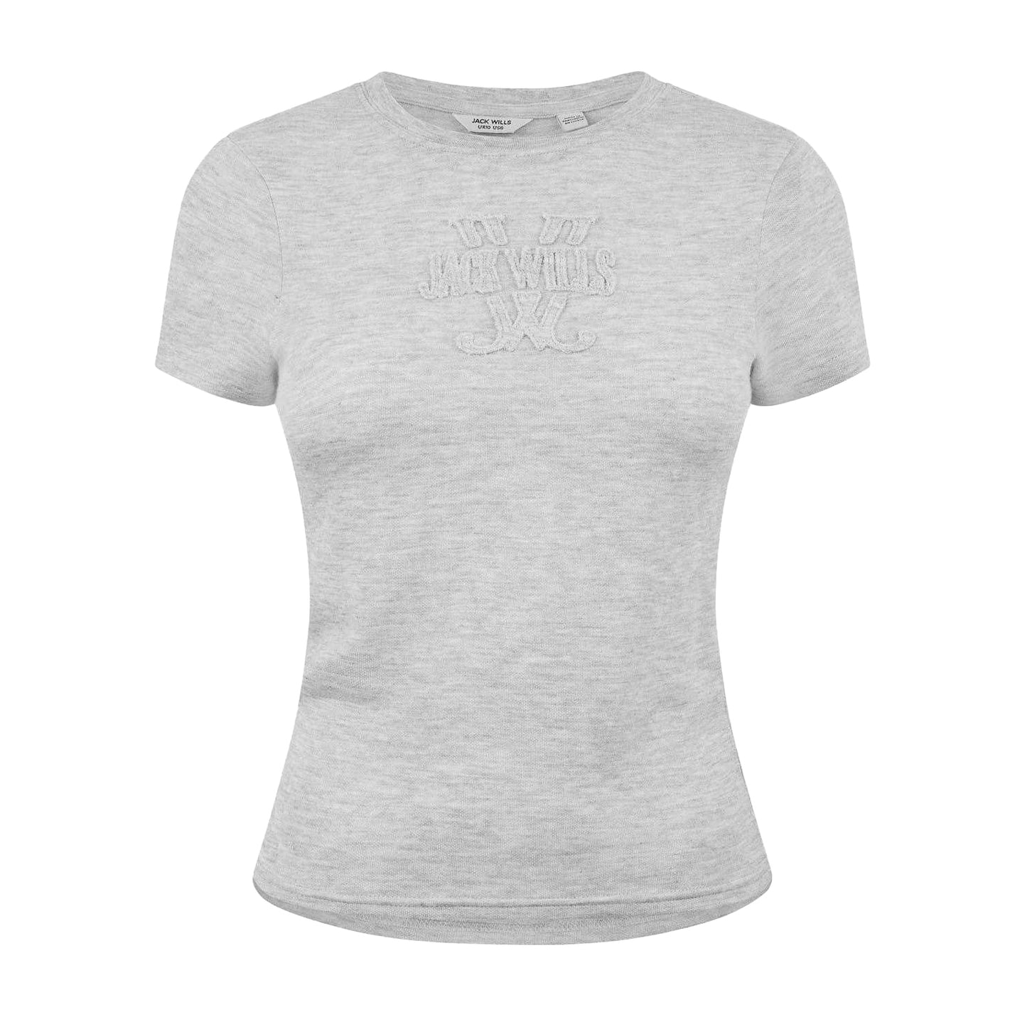 Grey Marl - Front - Jack Wills Baby Slub Slim T-Shirt