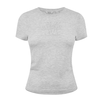 Grey Marl - Front - Jack Wills Baby Slub Slim T-Shirt