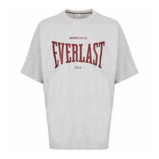 Grey - Front - Everlast Mens Bronx Classic Oversized T-Shirt