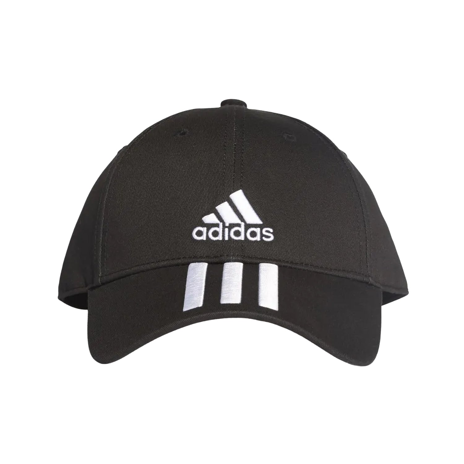 Black-White - Front - Adidas Childrens-Kids Trio Logo Baseball Cap