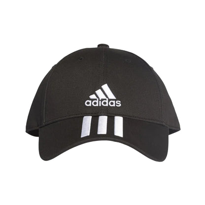Black-White - Front - Adidas Childrens-Kids Trio Logo Baseball Cap