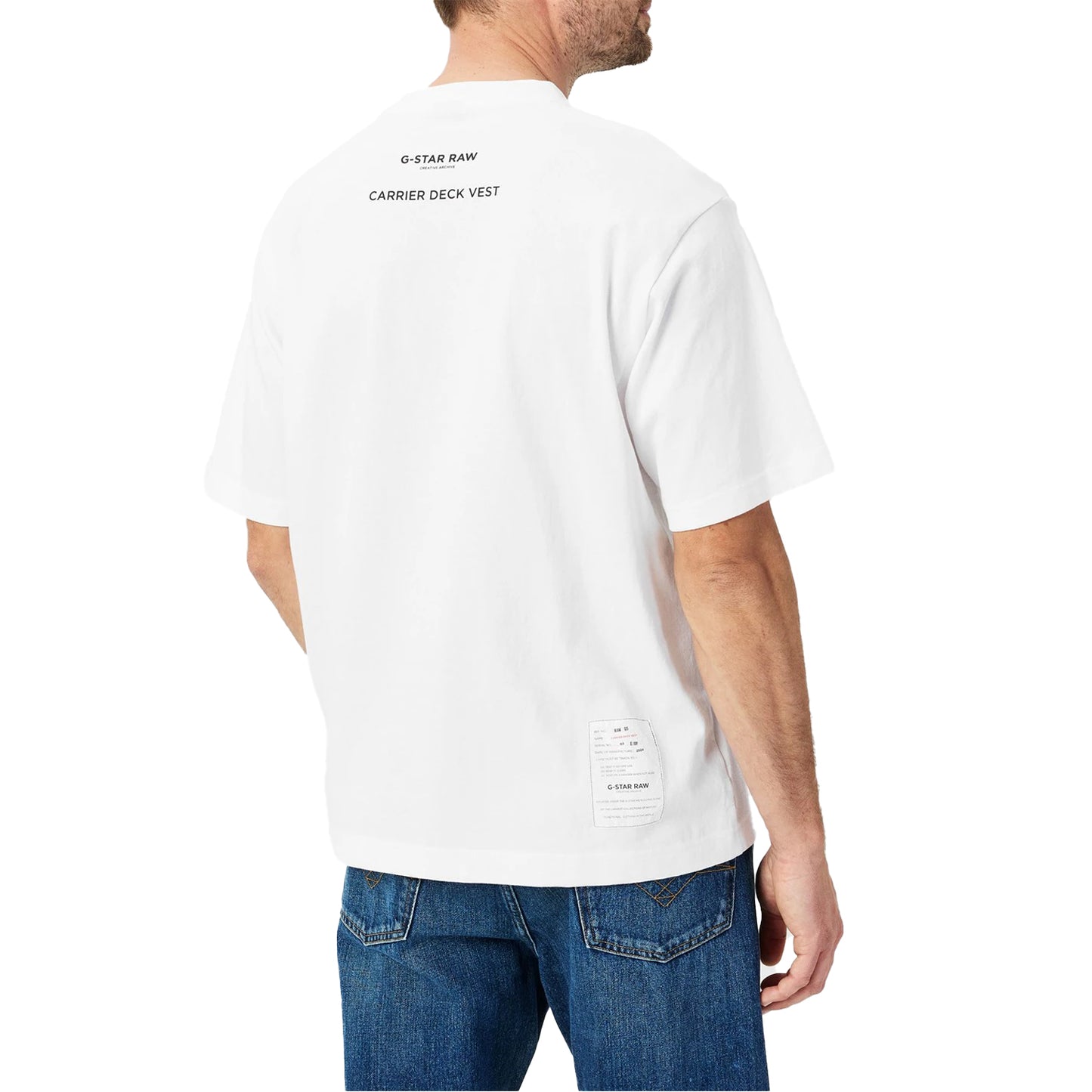 White - Lifestyle - G-Star Unisex Adult Firefighter Suit Oversized T-Shirt