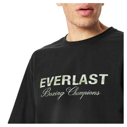 Black - Side - Everlast Mens Camo Logo Relaxed Fit T-Shirt