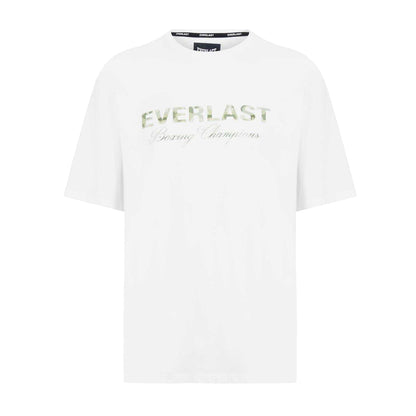 White - Front - Everlast Mens Camo Logo Relaxed Fit T-Shirt