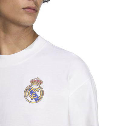 White - Side - Adidas Mens Originals Real Madrid CF T-Shirt