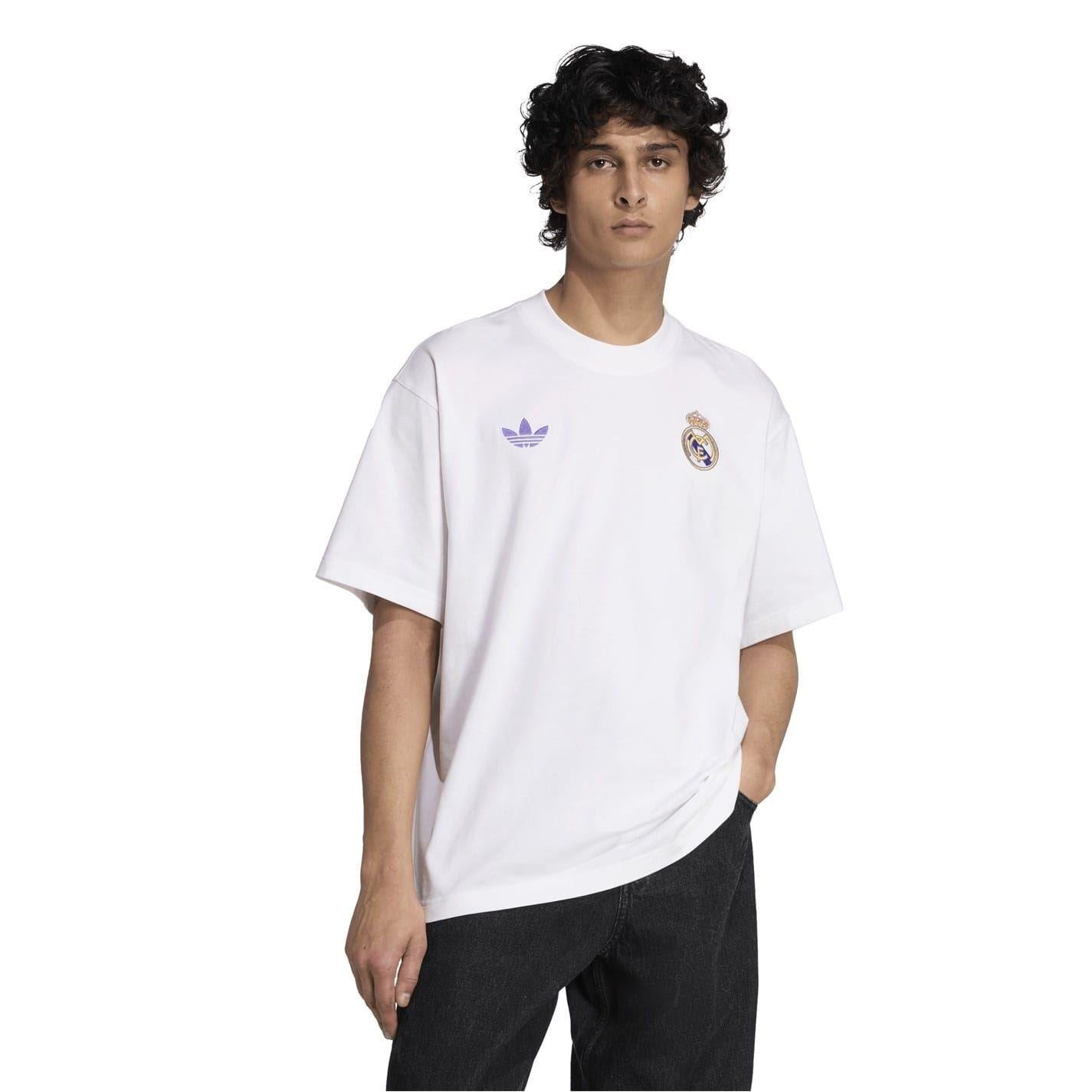 White - Lifestyle - Adidas Mens Originals Real Madrid CF T-Shirt
