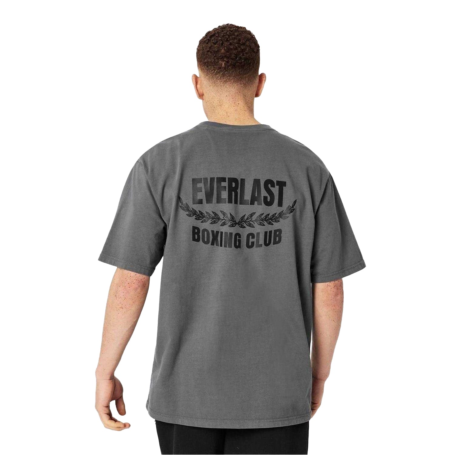 Shark Grey - Back - Everlast Mens Club Oversized T-Shirt