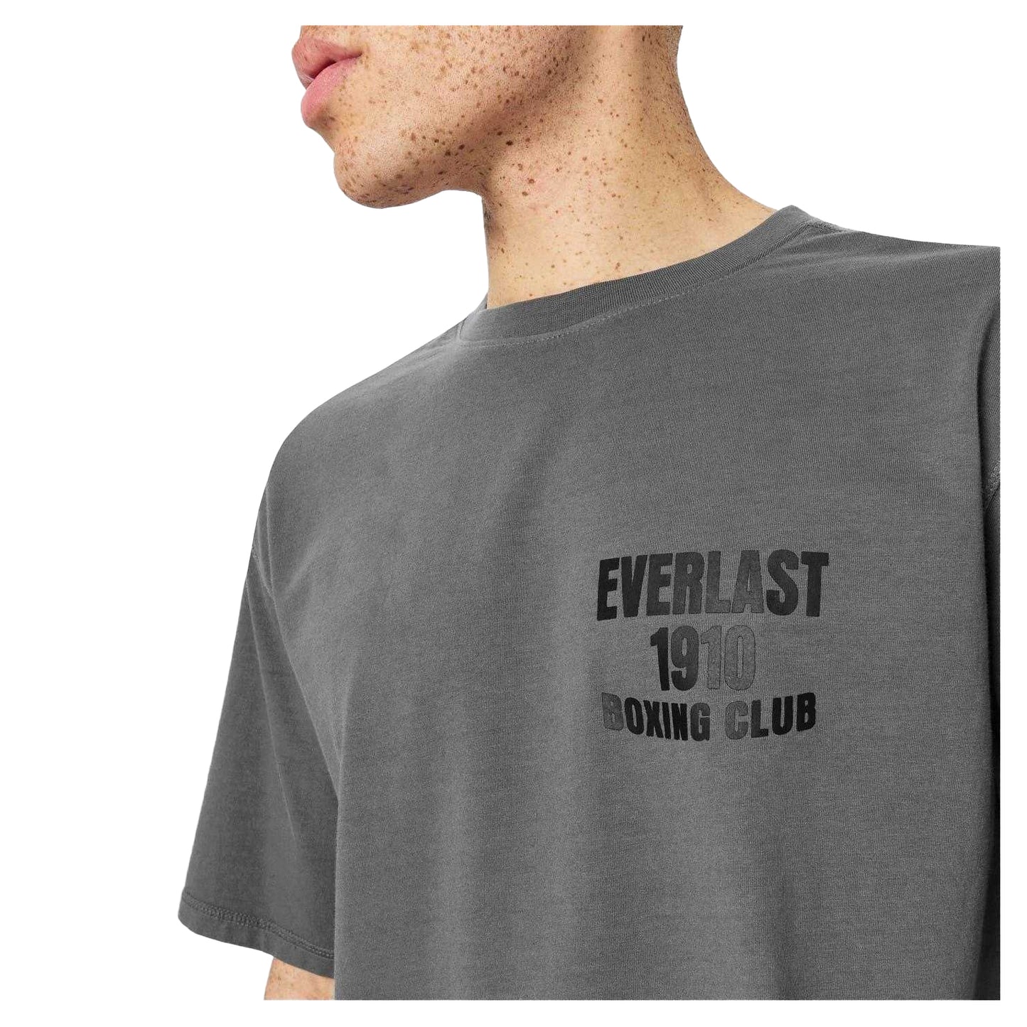 Shark Grey - Side - Everlast Mens Club Oversized T-Shirt