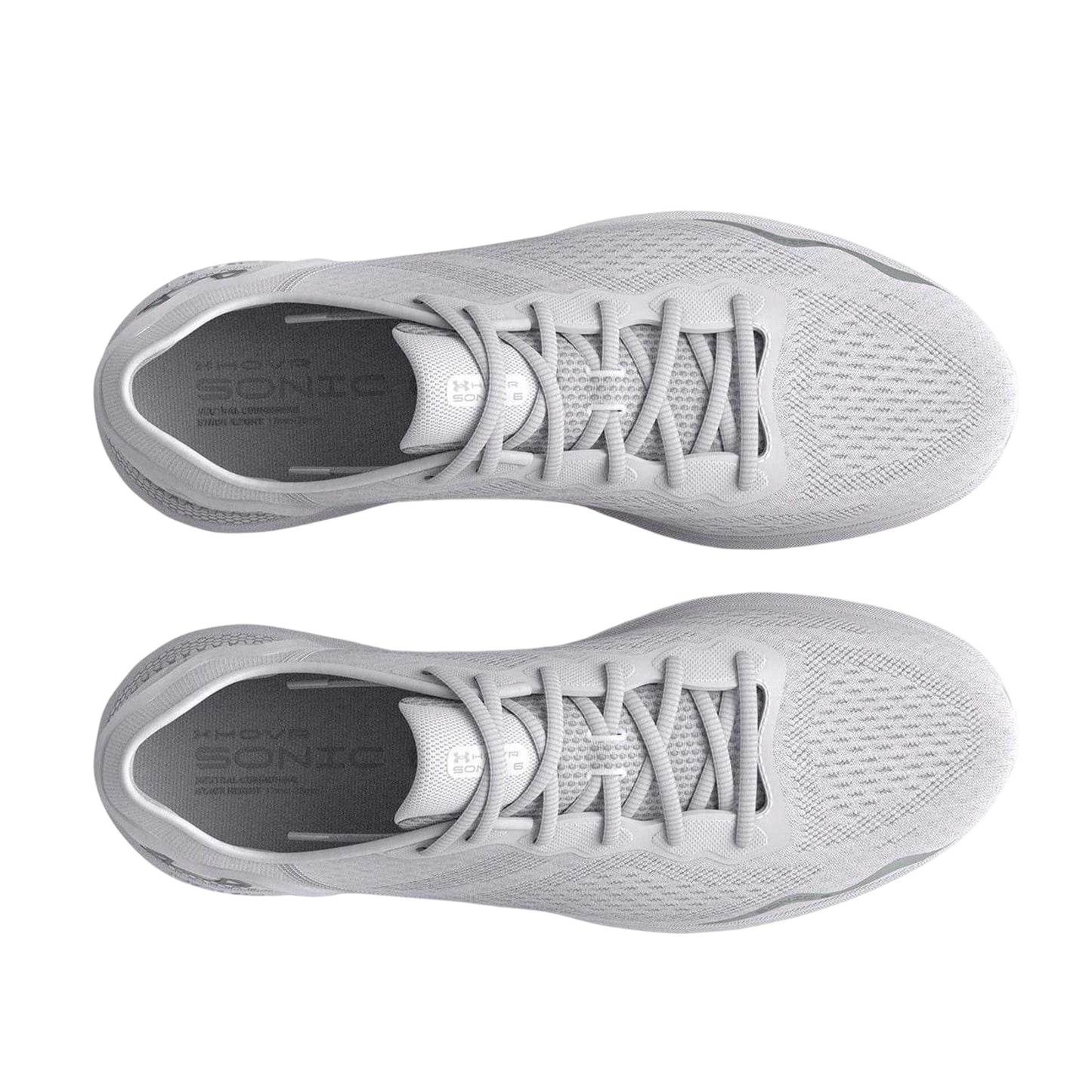 White - Side - Under Armour Womens-Ladies Hovr Sonic 6 Cushioned Running Shoes