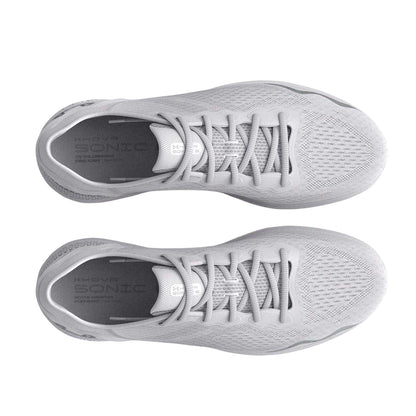 White - Side - Under Armour Womens-Ladies Hovr Sonic 6 Cushioned Running Shoes
