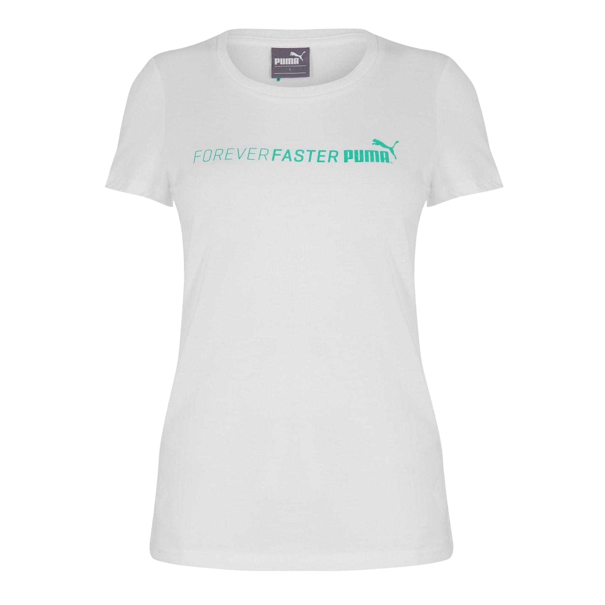 White - Front - Puma Womens-Ladies Forever Faster T-Shirt