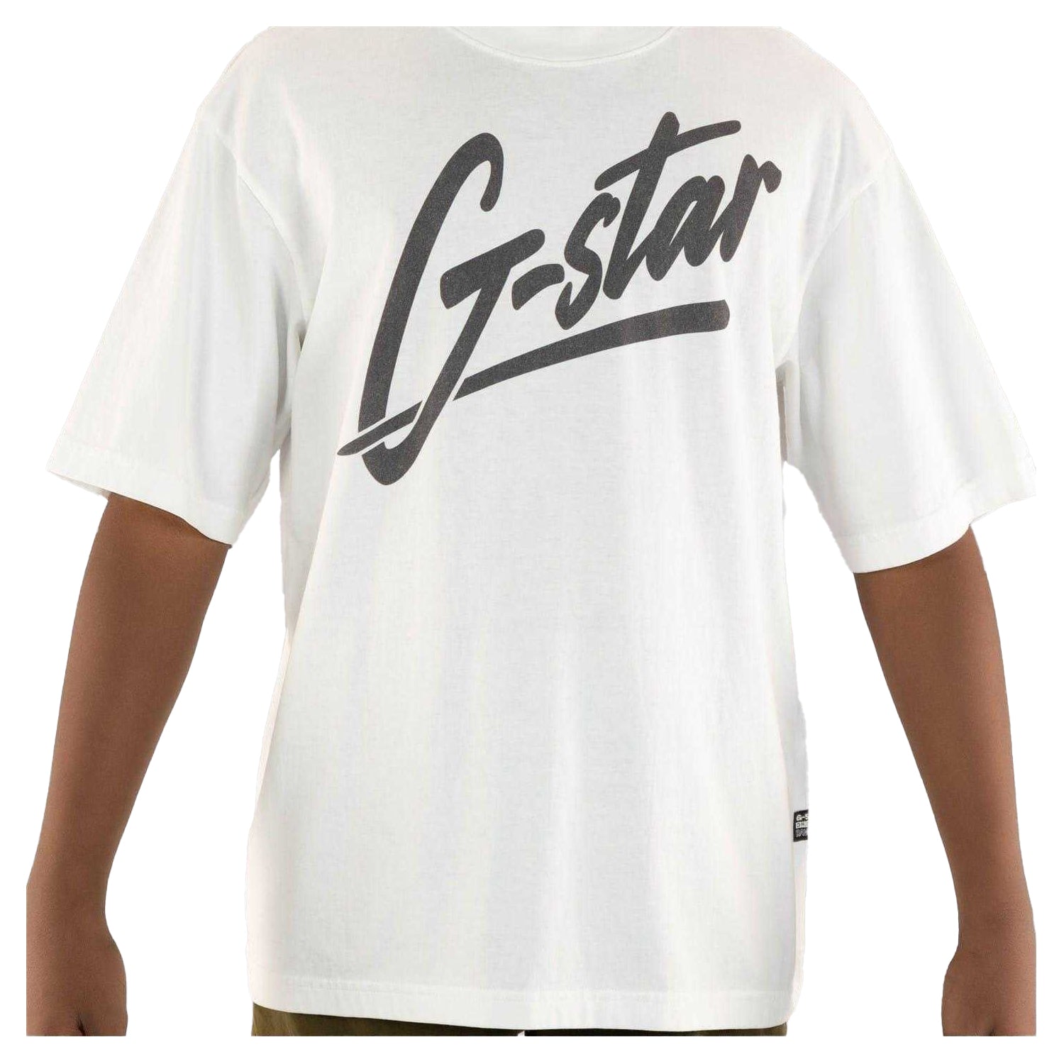 White - Lifestyle - G-Star Childrens-Kids Script Regular T-Shirt