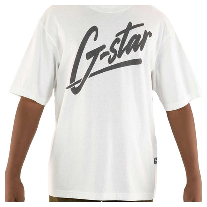 White - Lifestyle - G-Star Childrens-Kids Script Regular T-Shirt