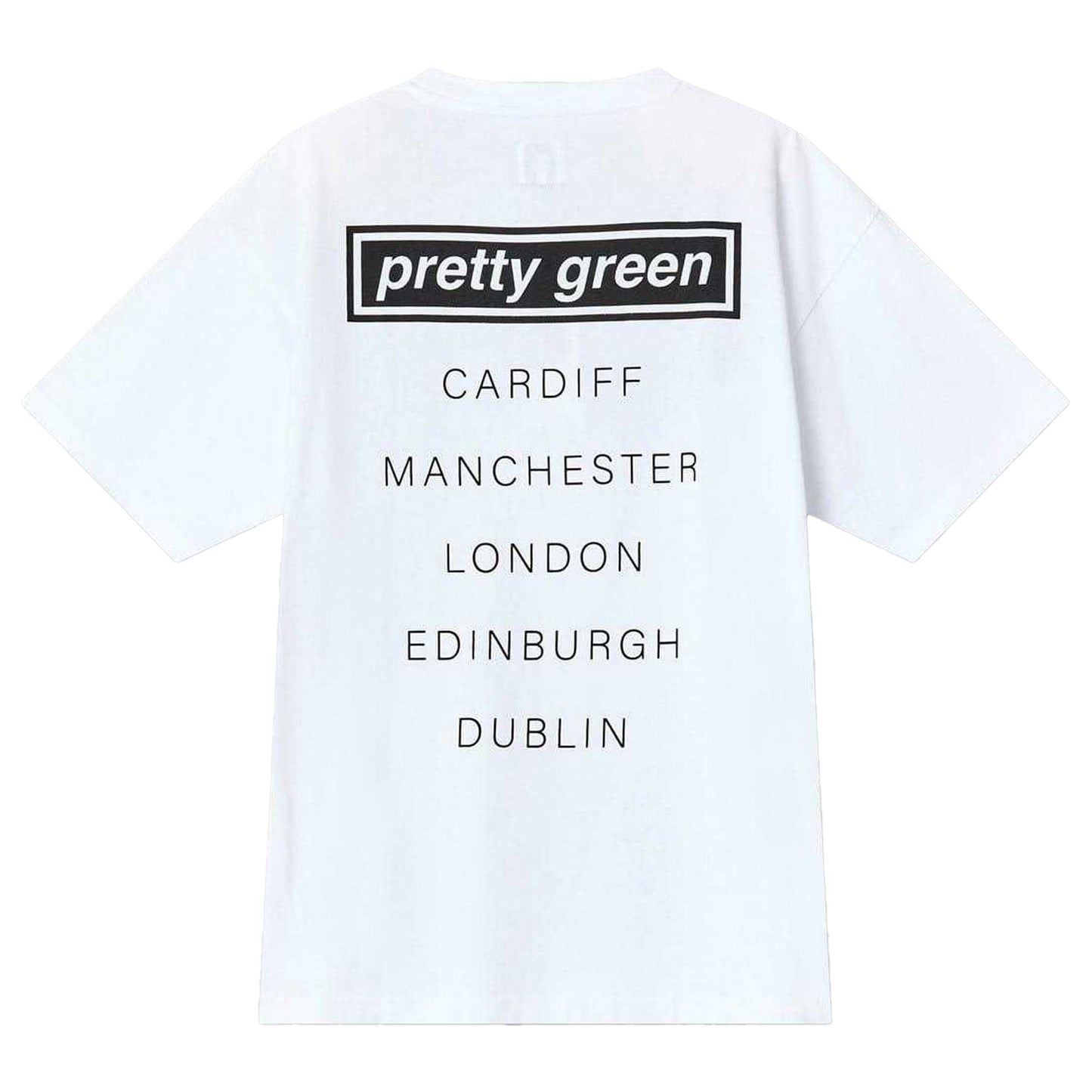 White - Back - Pretty Green Mens Porsche Live Forever Tour T-Shirt