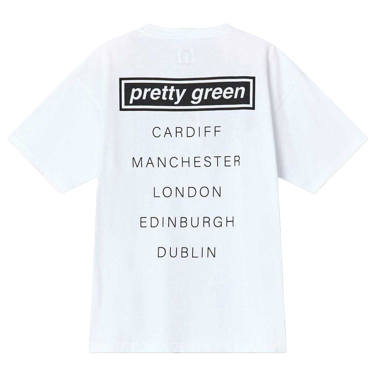 White - Back - Pretty Green Mens Porsche Live Forever Tour T-Shirt