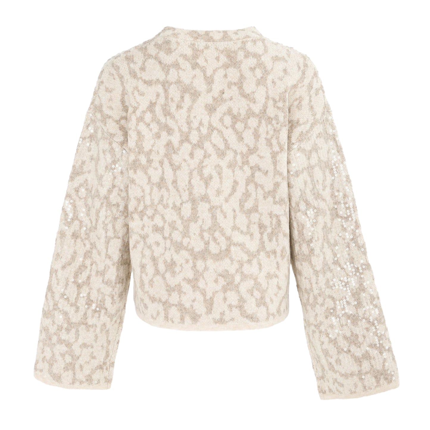 Beige-Grey - Back - Biba Womens-Ladies Leopard Print Jumper
