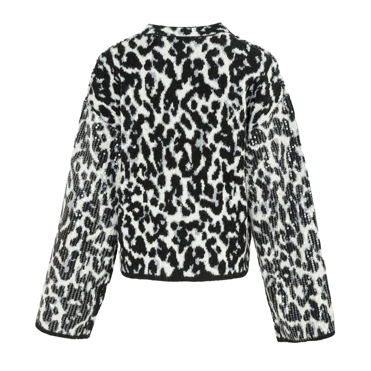 Black-Grey - Back - Biba Womens-Ladies Leopard Print Jumper