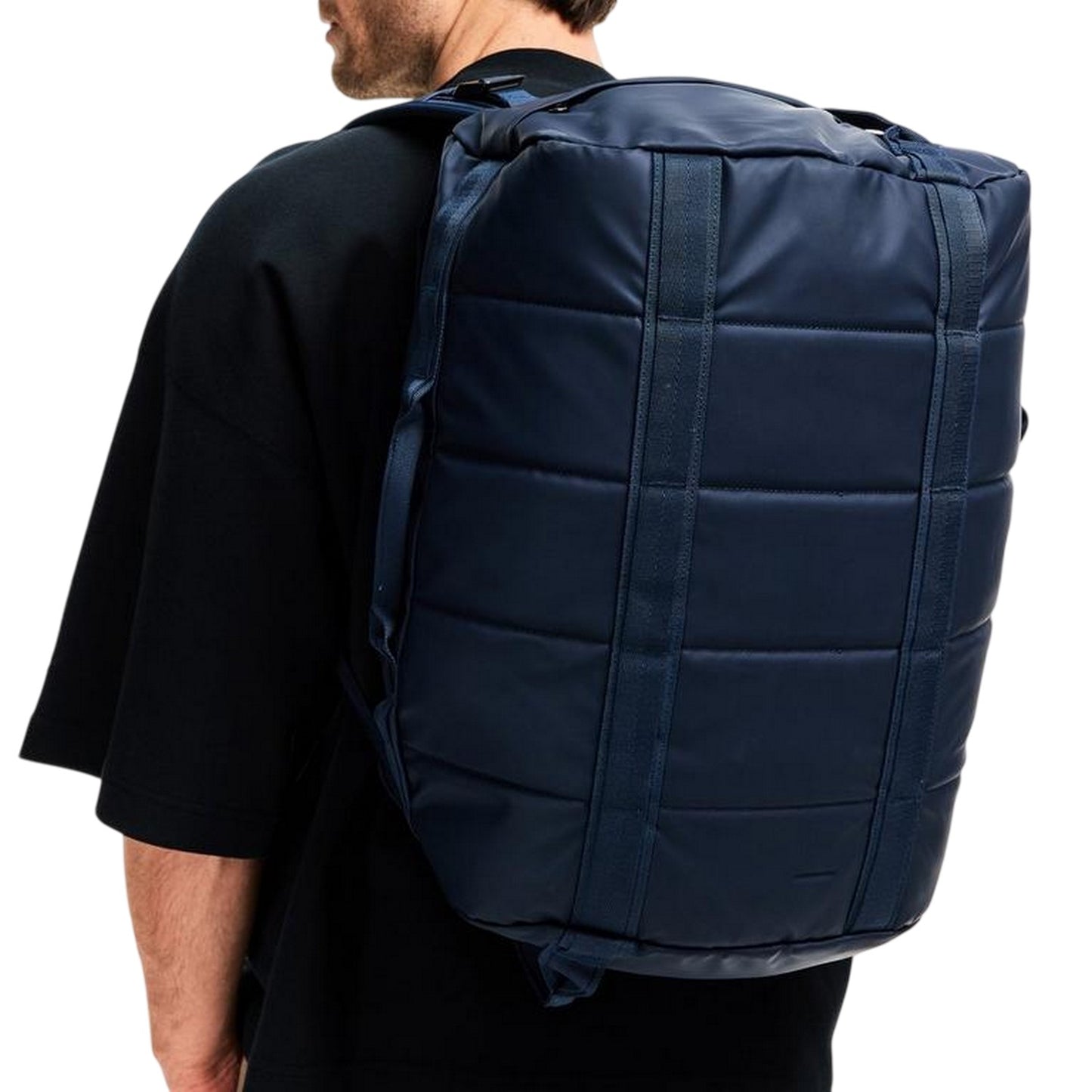 Blue - Side - Db Roamer Quilted Travel 60L Duffle Bag