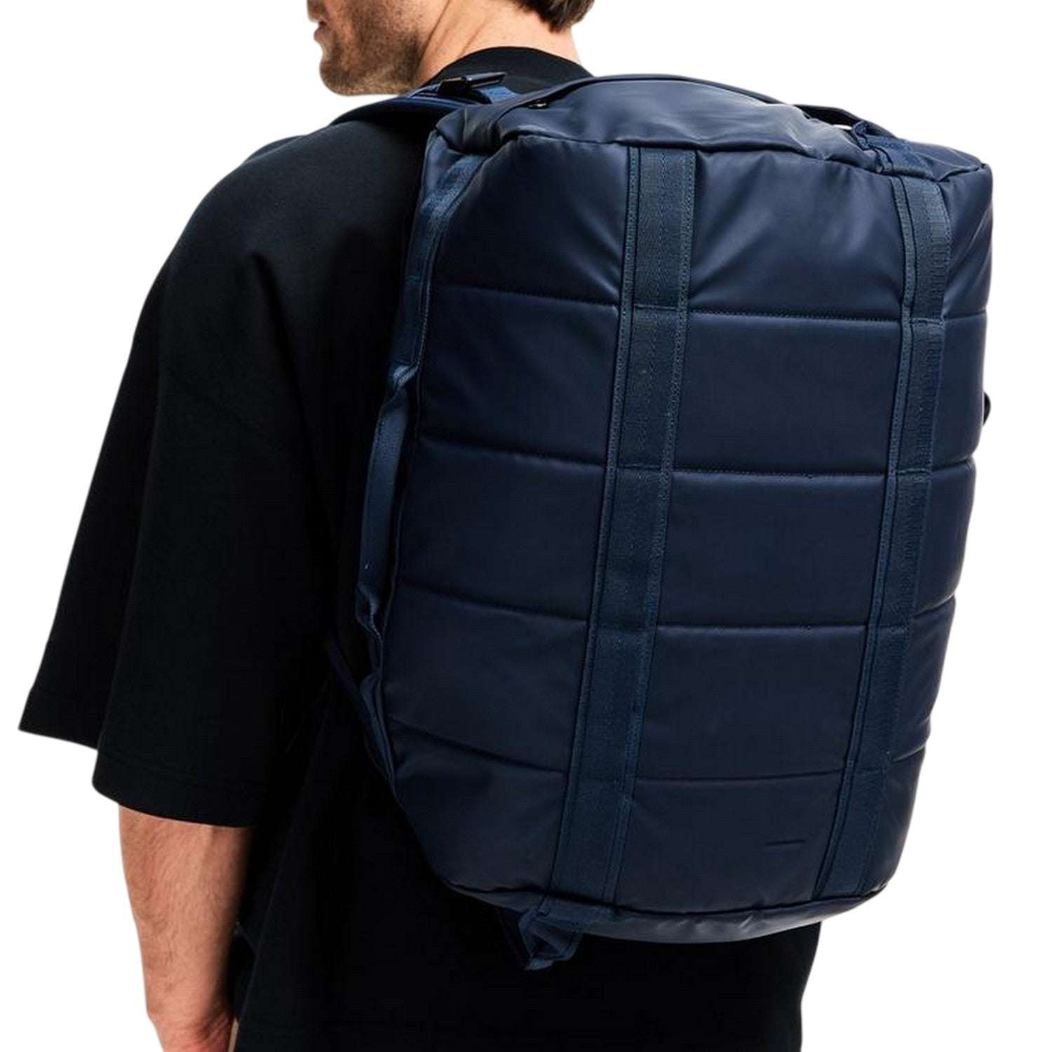 Blue - Side - Db Roamer Quilted Travel 60L Duffle Bag