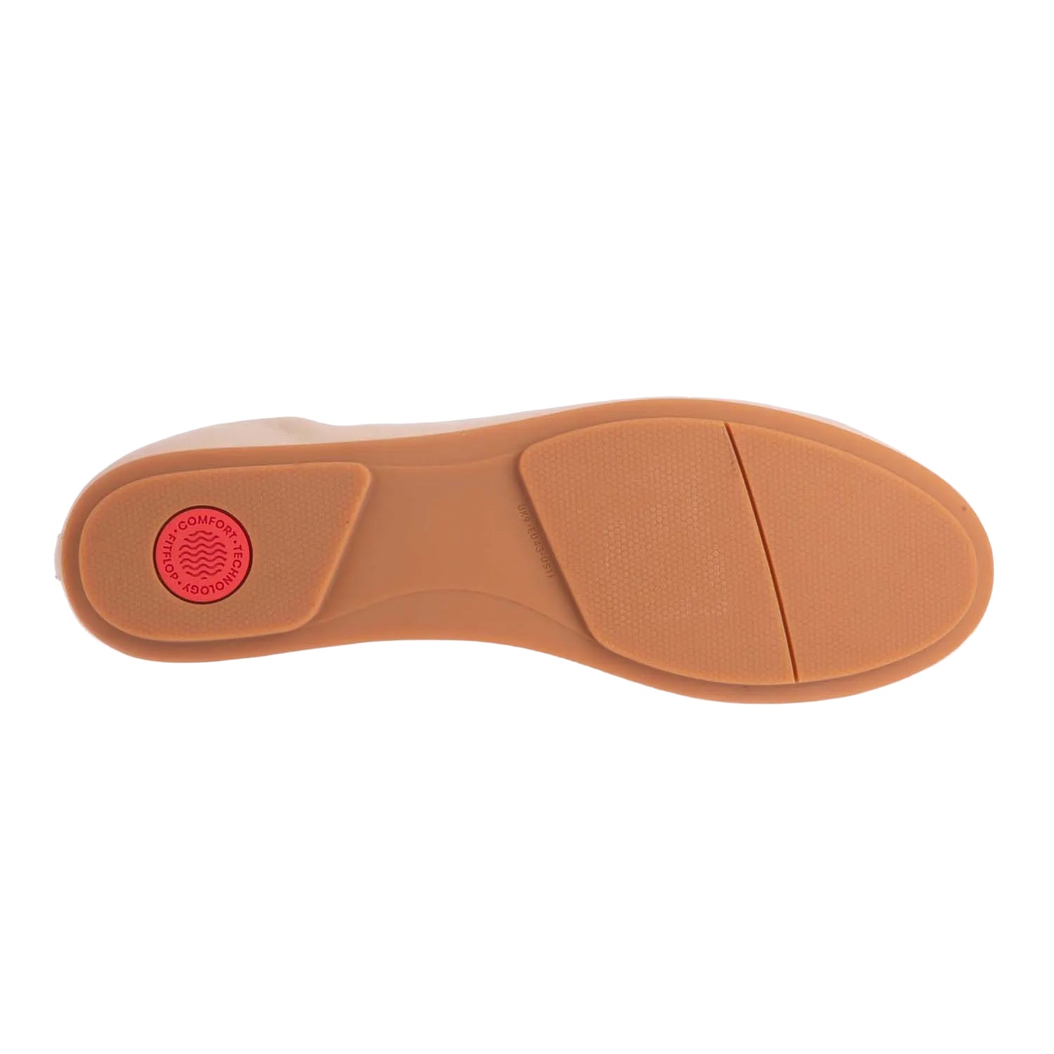 Stone - Lifestyle - FitFlop Womens-Ladies Allegro Bow Leather Ballerina Flats