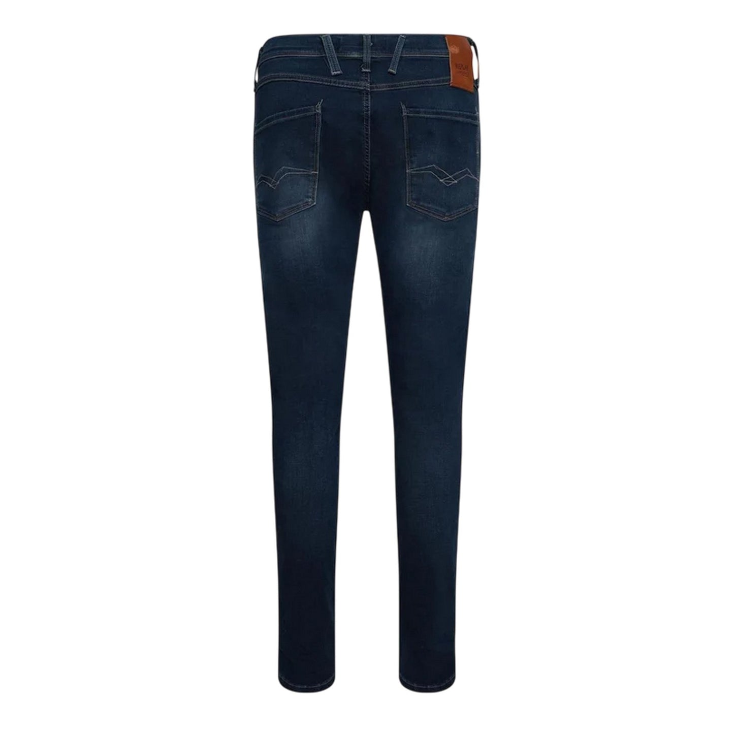 Blue - Back - Replay Mens Anbass Cotton Slim Jeans
