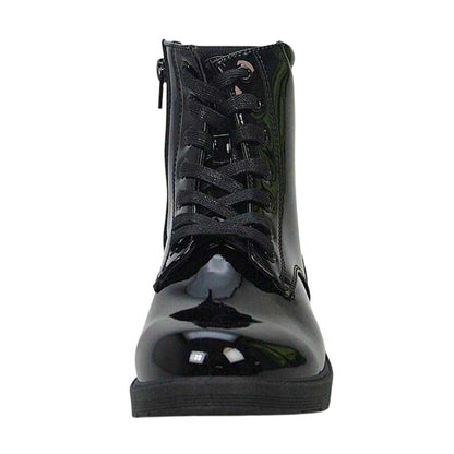 Black - Lifestyle - Buckle My Shoe Childrens-Kids Lace Up Ankle Boots