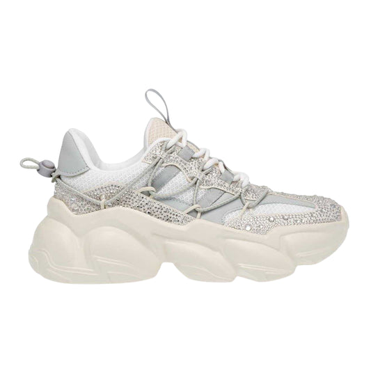 Bone - Front - Steve Madden Womens-Ladies Spectator Trainers