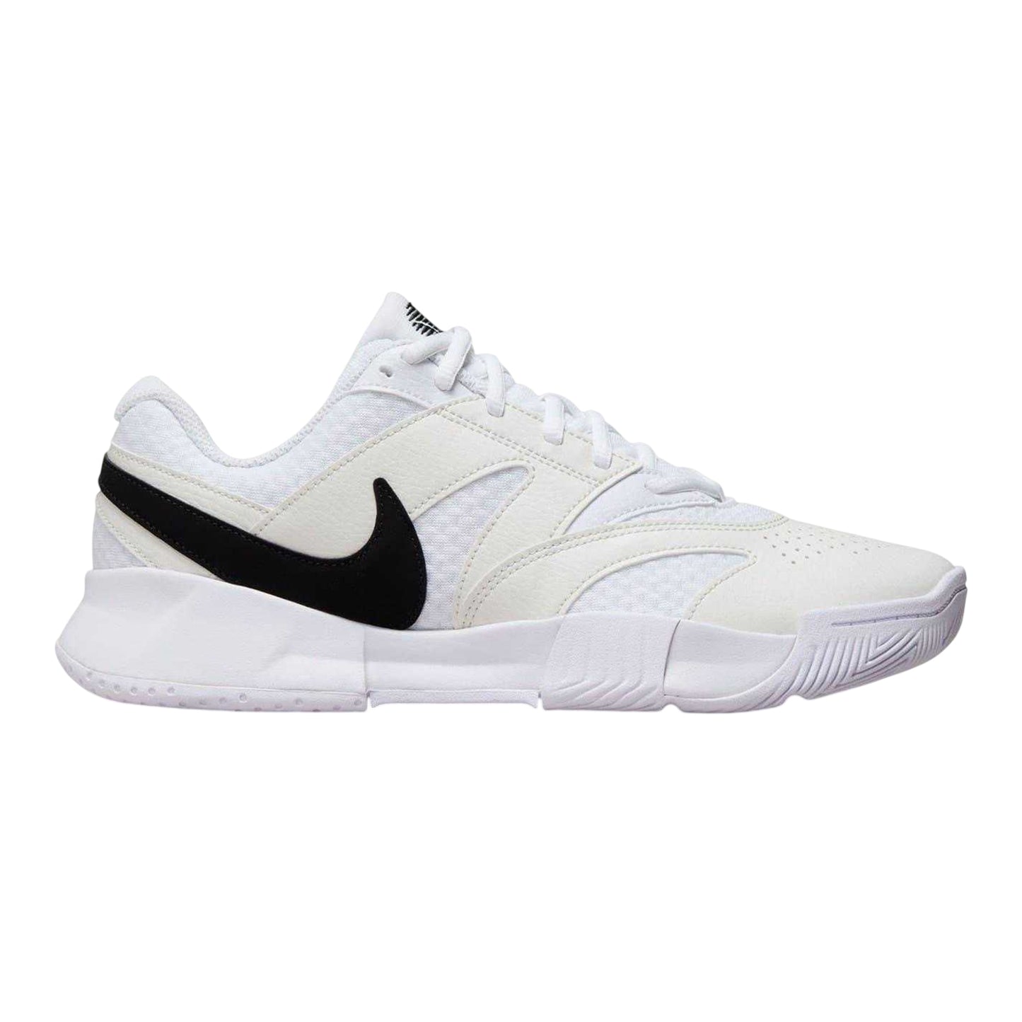White-Black - Front - Nike Womens-Ladies Court Lite 4 Tennis Shoes