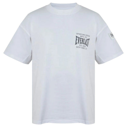 White - Front - Everlast Mens NYC Logo Crew Neck Oversized T-Shirt