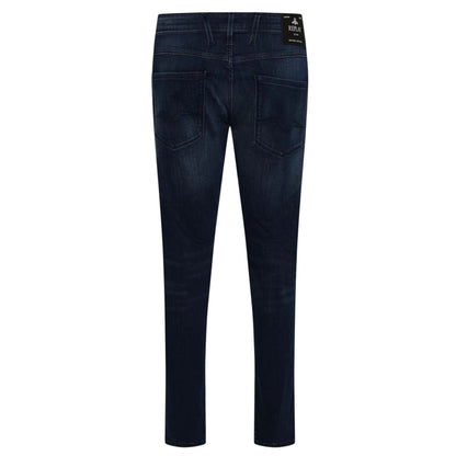 Blue - Back - Replay Mens Anbass Cotton Slim Jeans