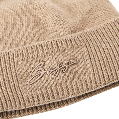 Rust - Side - Boss Landrenia Embroidered Logo Beanie