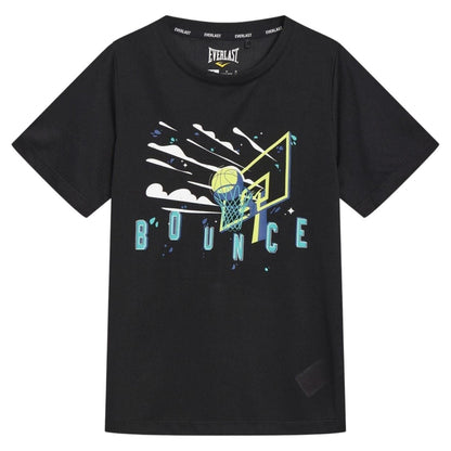 Black - Front - Everlast Childrens-Kids Basketball Crew Neck T-Shirt