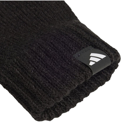 Black-White - Lifestyle - Adidas Childrens-Kids Beanie & Gloves Set