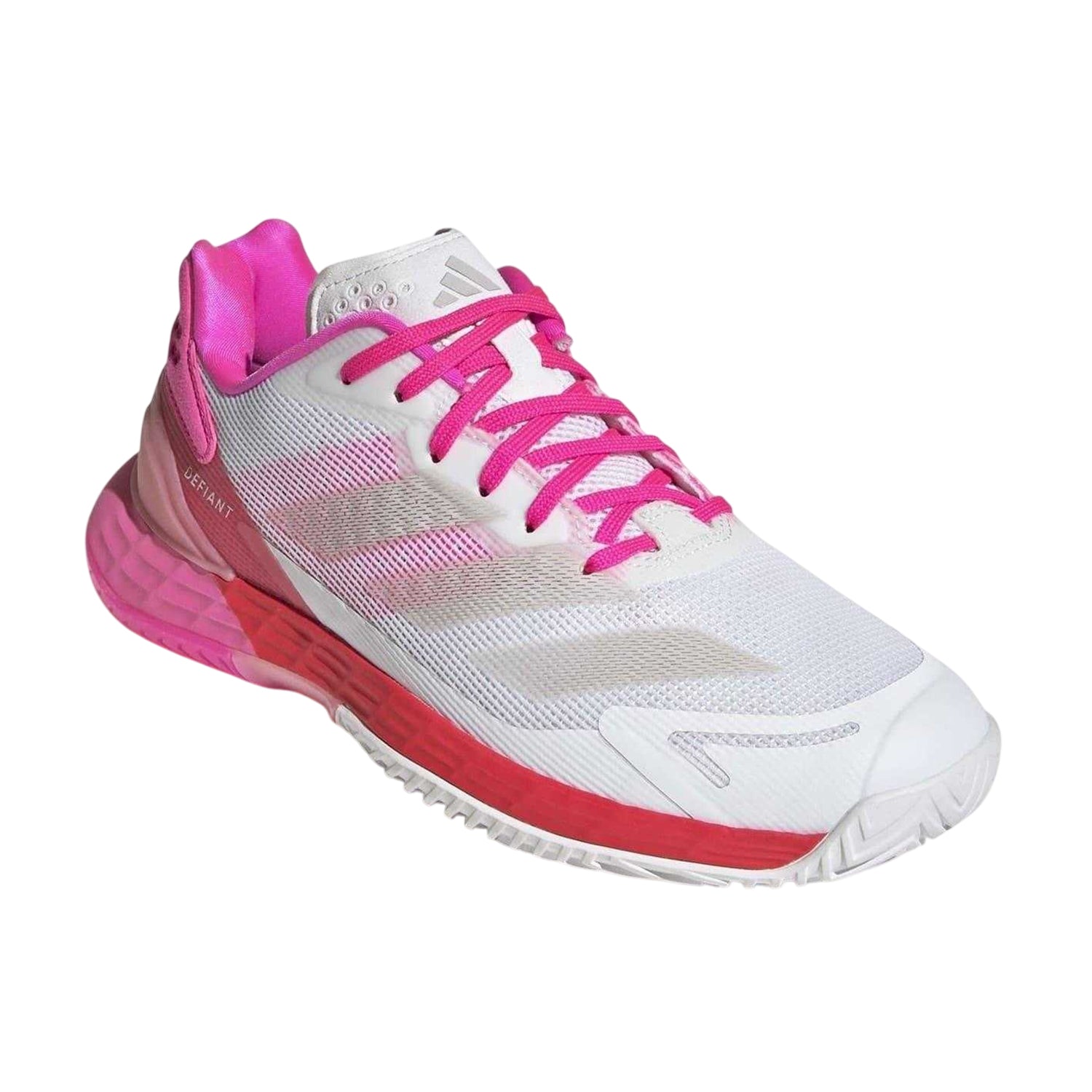 White-Pink - Lifestyle - Adidas Womens-Ladies Defiant Speed 2 Cushioned Tennis Shoes