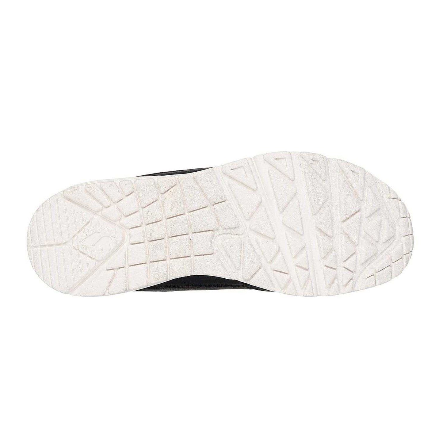 Black-White - Lifestyle - Skechers Womens-Ladies Uno Slip-In Wedge Trainers