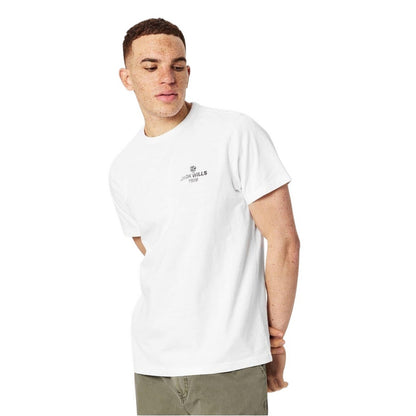 White - Lifestyle - Jack Wills Mens Reverse Printed Logo T-Shirt