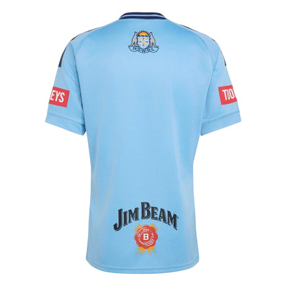 Light Blue - Back - Adidas Mens 2025-2026 NSW Blues Rugby Shirt