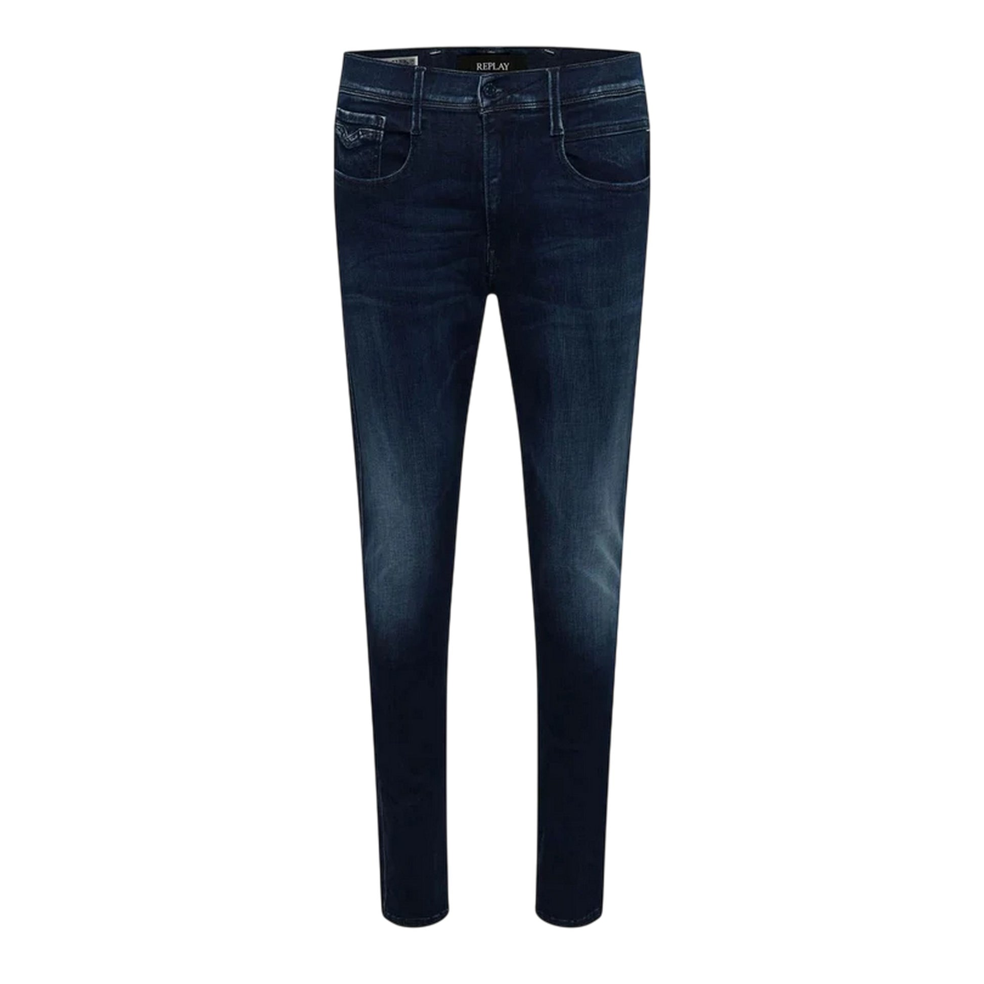 Blue - Front - Replay Mens Bronny Slim Jeans